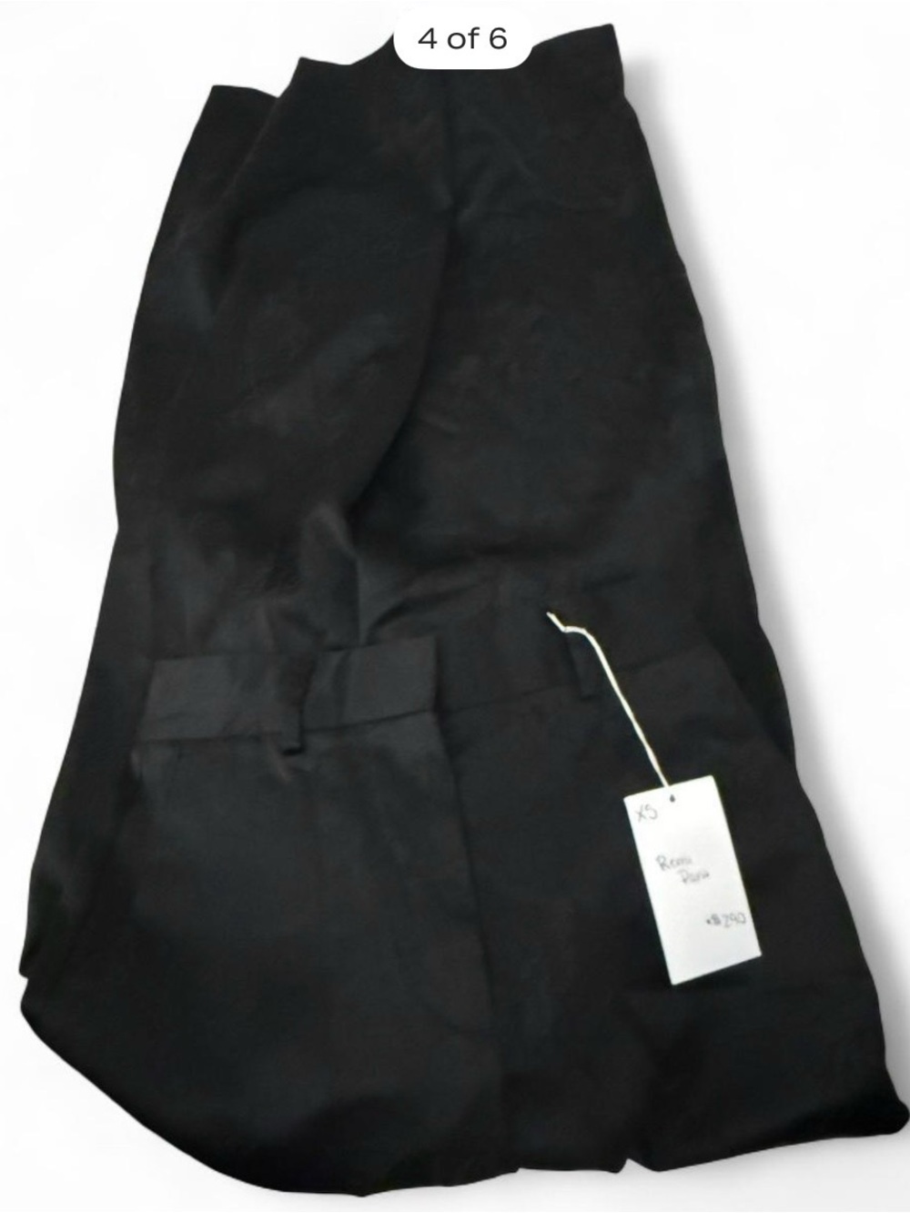$290 NWT Misa Los Angeles Black Floral Jacquard Wide-Leg Pants - Picture 4 of 7